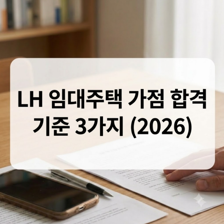 LH 임대주택 가점 합격 기준 3가지 (2026)