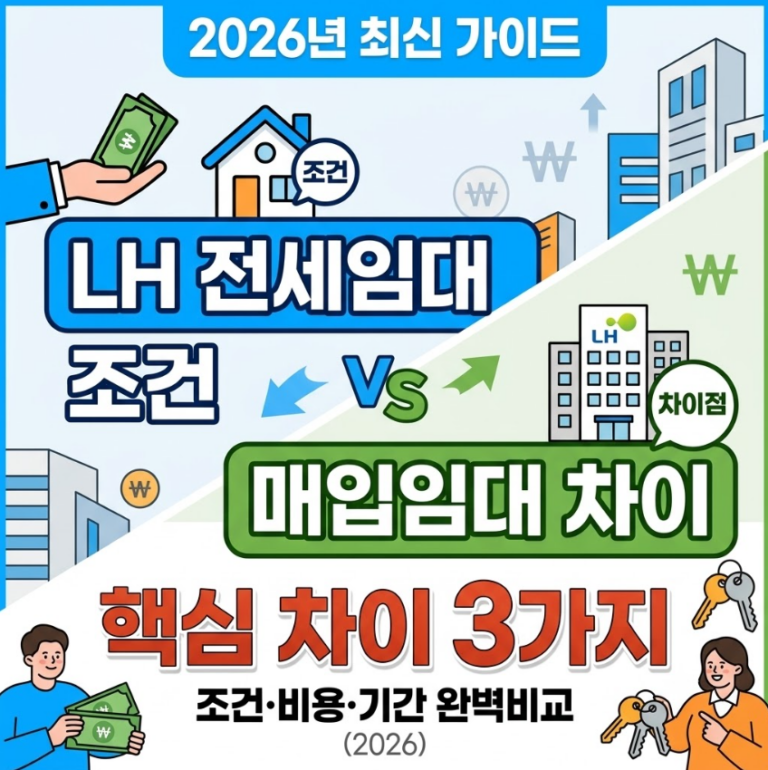LH 전세임대 조건 매입임대 차이 3가지 (2026)