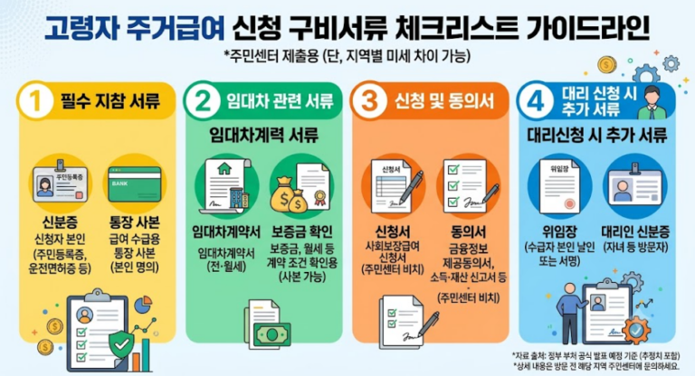 고령자 주거급여 자격과 신청 4단계 (2026)