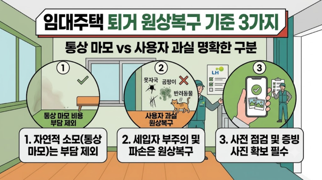 임대주택 퇴거 원상복구 기준 3가지
