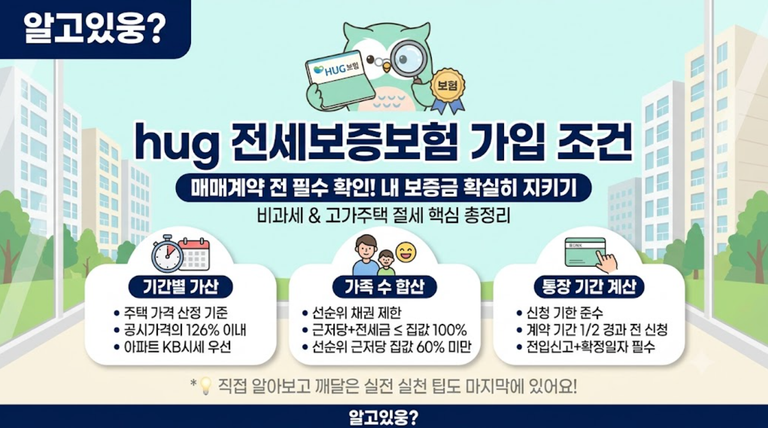 hug 전세보증보험 가입 조건 3가지