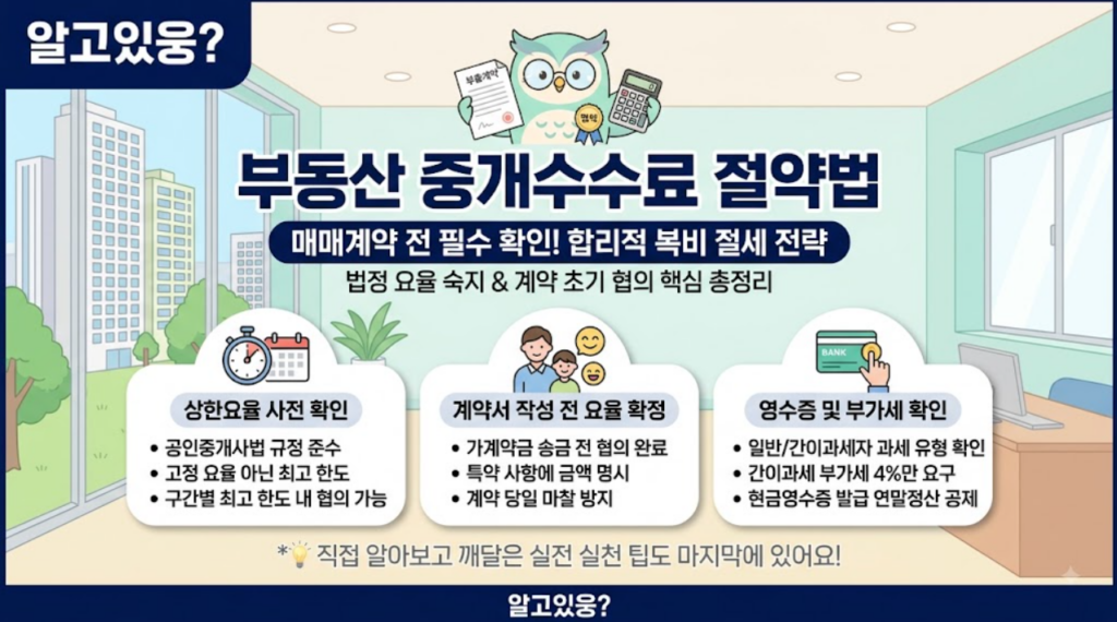 부동산 중개수수료 절약 요약정리