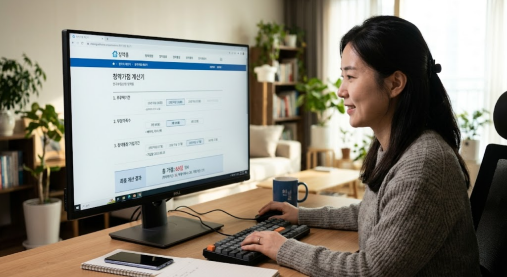 청약홈 아파트 청약가점 계산