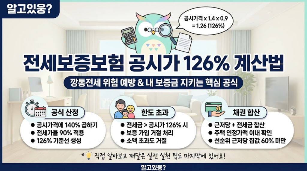 전세보증보험 공시가 계산법