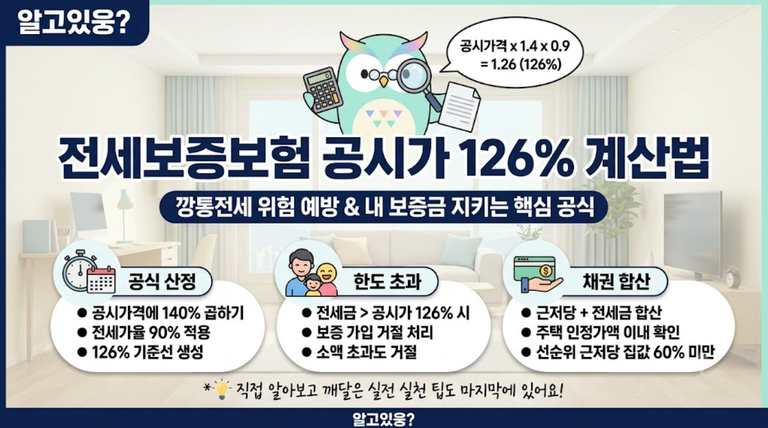 전세보증보험 공시가 126% 계산법 3가지